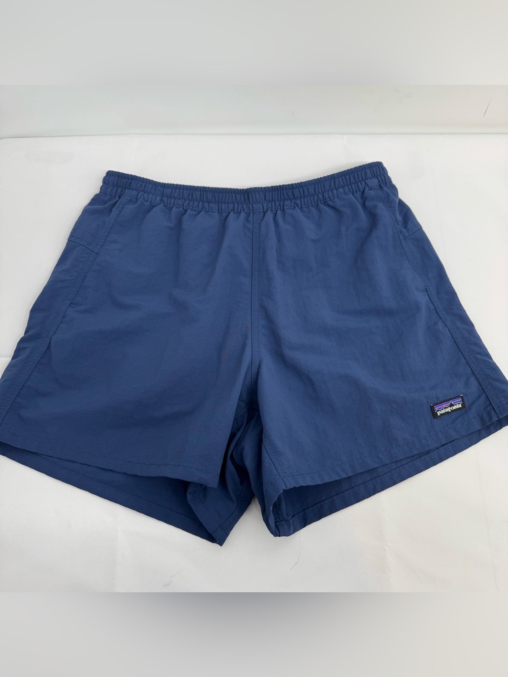 Patagonia Barely Baggies Shorts Women M Blue 4.5" Inseam 57058